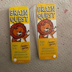 Brain quest kindergarten flash cards